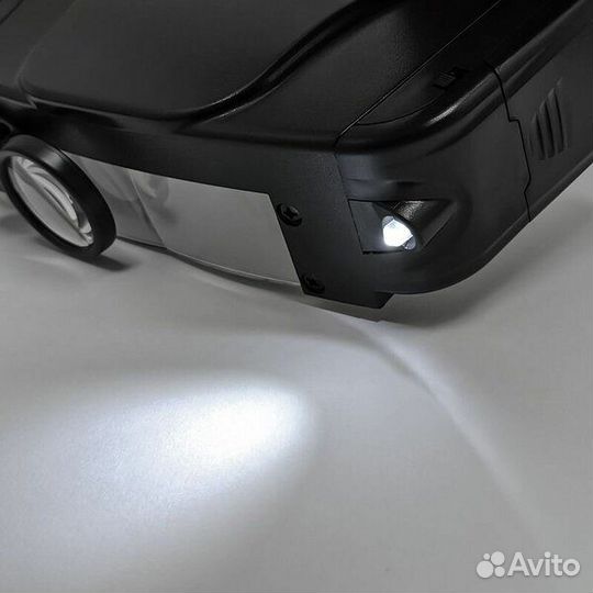 Увеличительная налобная лупа с подсветкой (новая)