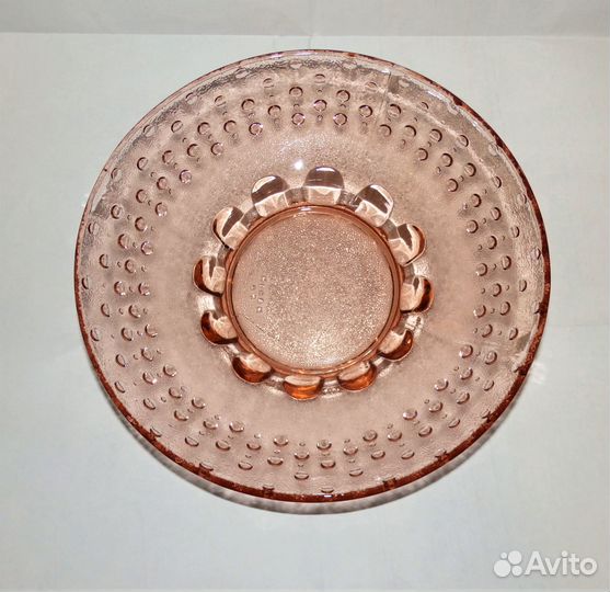 Ваза фруктовница Цветное стекло Неман СССР Винтаж