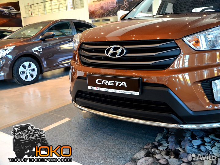Защита переднего бампера Hyundai Creta