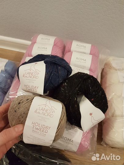 Пряжа Италия Laines du nord Roma Tweed мериносовая