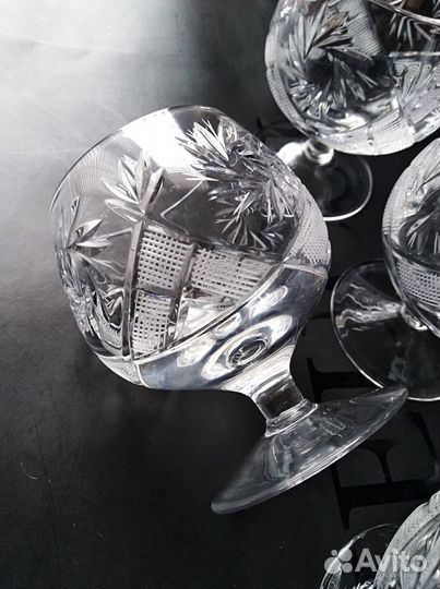 Фужеры Рюмки хрустальные разные