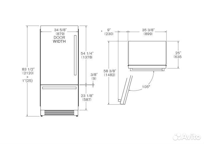 Холодильник bertazzoni REF905bblxtt