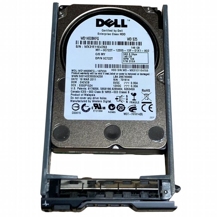 [C722T] Жесткий Диск Dell 146gb Sas 2,5" Hdd C722t