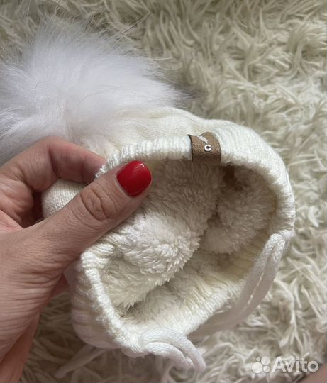 Теплая шапка для новорожденных