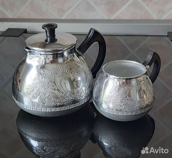Сахарница и молочник. Мельхиор. СССР