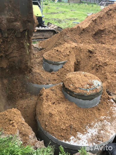 Септик без откачки переливной под ключ