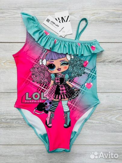 Купальник детский слитный LOL zara 110 122 134