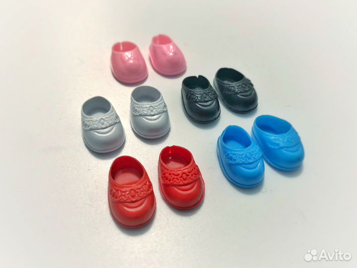 Лот кукольная обувь 5 пар: 2,5 см х 1,2 см