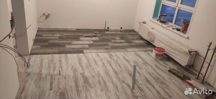 Укладка напольных покрытий