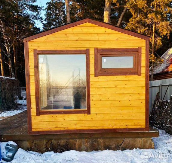 Каркасный теплый дом для дачи и глэмпинга