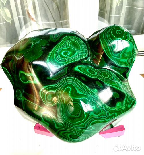 Полированный глазковый малахит 3.76кг. Конго