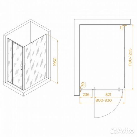 Душевой уголок RGW Passage PA-078B 80x120