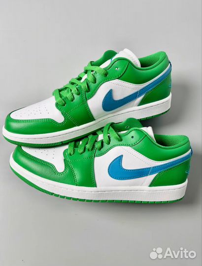 Кроссовки Air Jordan 1 Low Lucky Green оригинал