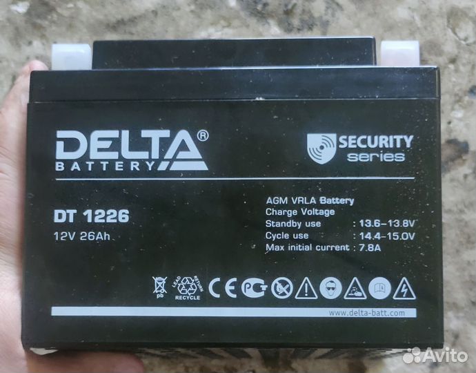 Аккумуляторная батарея Delta DT 1226