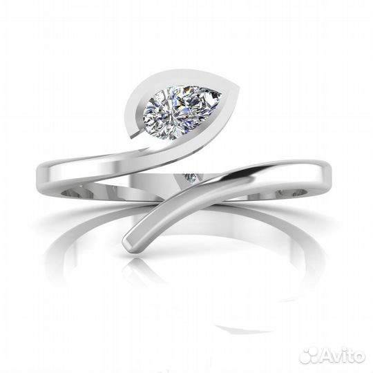 Кольцо с бриллиантом ‘’Маркиз’’