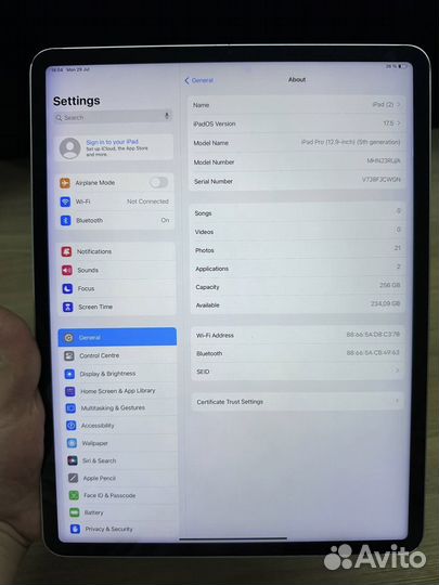 iPad pro 12.9 2021 256 gb Wi-Fi