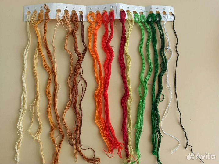 Нитки мулине, пяльца