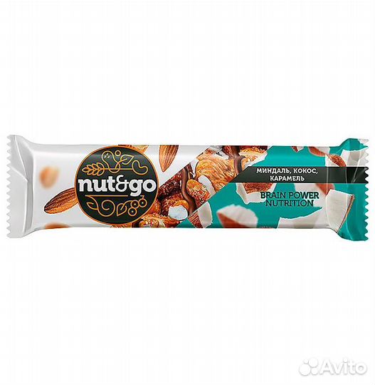 Батончик протеиновый Nut&Go Protein Миндаль, Кокос