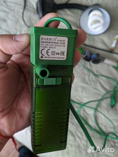 Для аквариума/террариума фильтр, лампа, нагрев