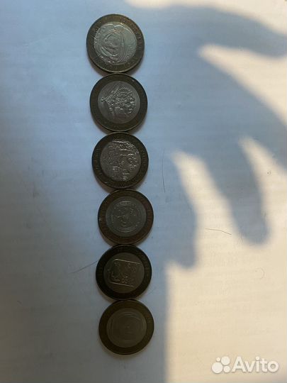 Монеты 10 рублей биметал