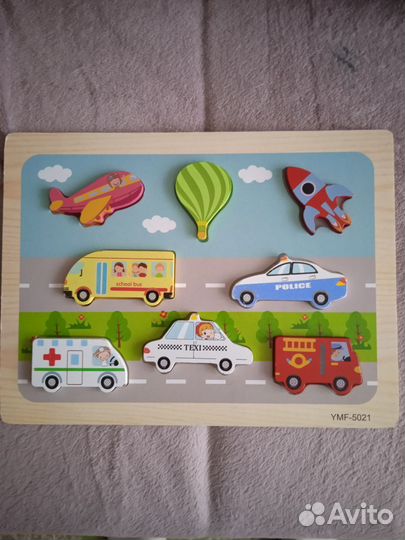 Деревянные пазлы вкладыши