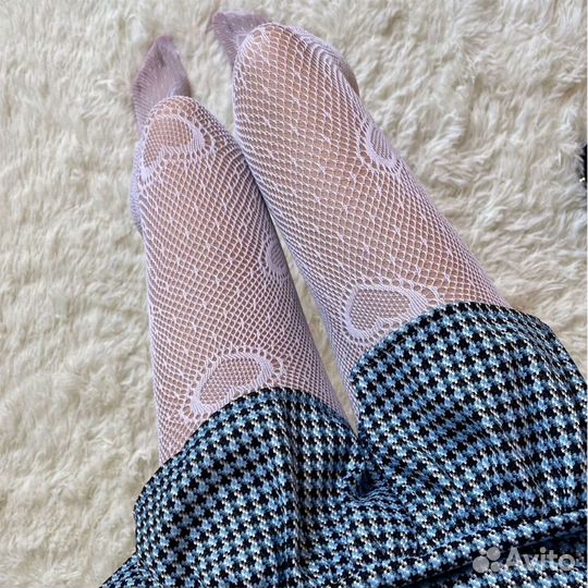 Колготки женские сетка белые