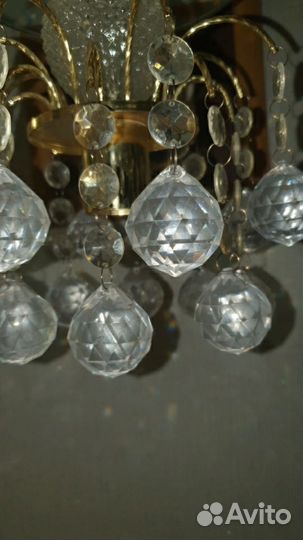 Винтажная люстра латунь