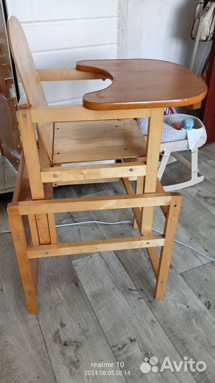 Стульчик для кормления деревянный для детей