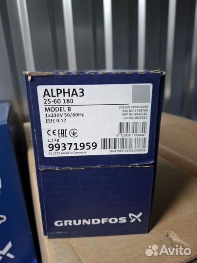 Циркуляционный насос Grundfos Alpha 3 25-60 180