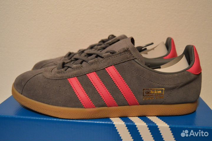 Adidas trimm star grey best sale and pink