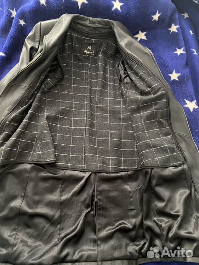 Плащ из натуральной кожи 44