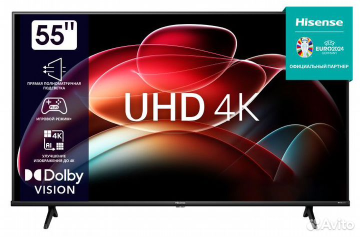 Телевизор hisense 55A6K SMART 4 k