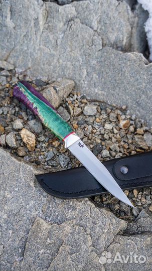 Ножи, Х12мф, рукоять: стабилизированная карельская