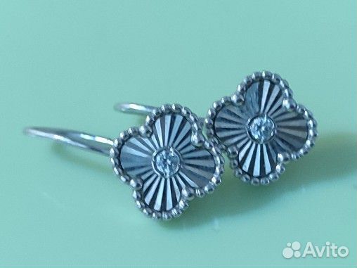 Серьги Ван Клиф 925 пробы