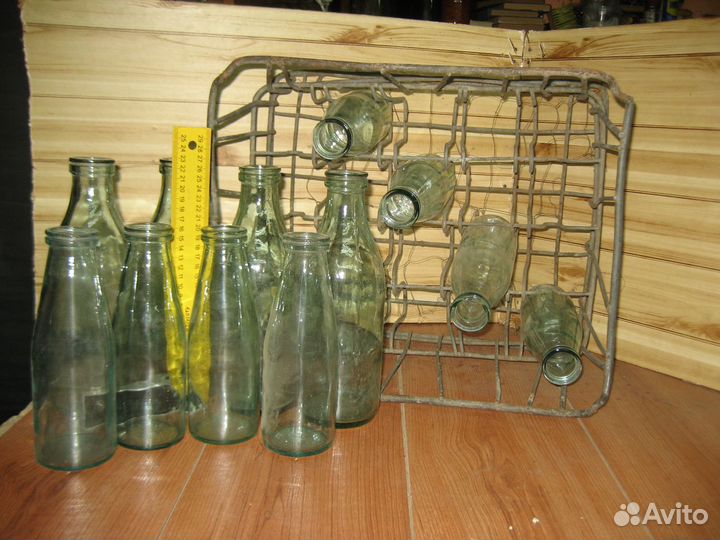 Ящик. Бутылки кефир СССР