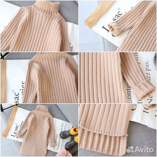 Свитер платье детское для девочки тёплое удобное