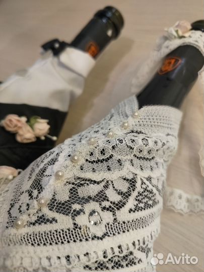 Украшения на бутылки свадьба