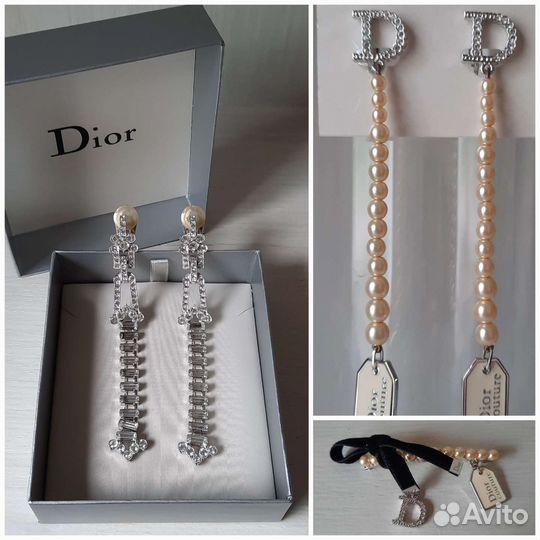 Серьги/Заколка Dior Dior couture