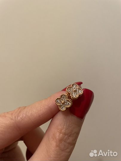 Серьги van cleef