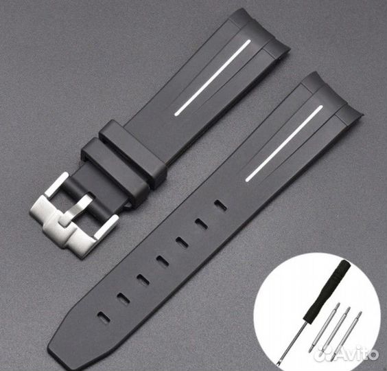 Ремешок каучуковый для часов Omega Swatch