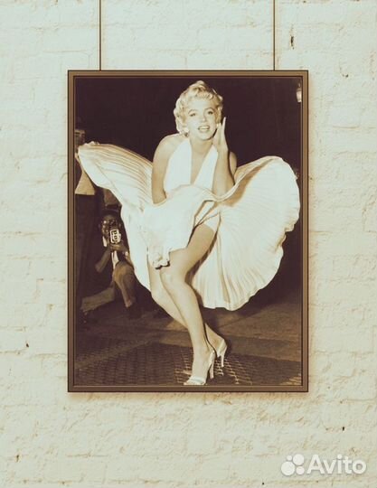Постер Мэрилин Монро сепия плакат