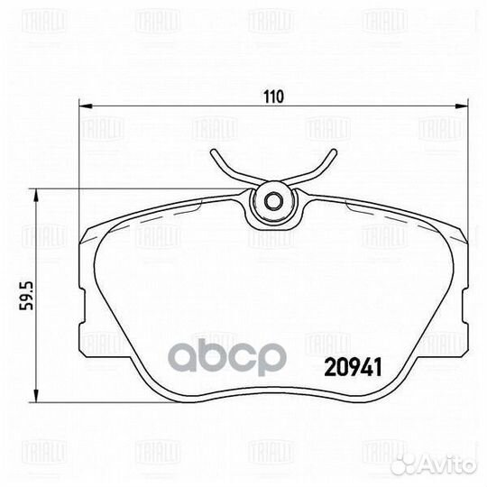 Колодки тормозные mercedes benz W201/W124 без д