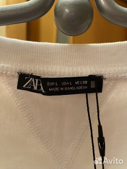 Zara белая футболка