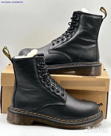 Ботинки Dr. Martens с мехом (Арт.27653)