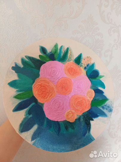 Интерьерная картина Розы холст масло