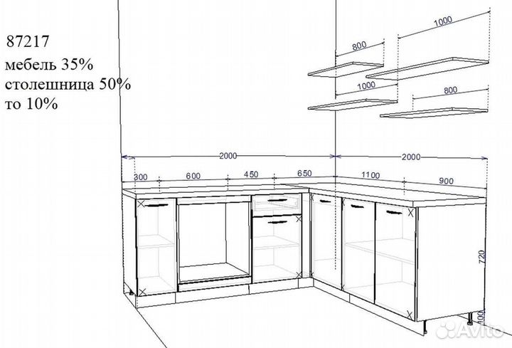 Кухня на заказ по индивидуальным размерам