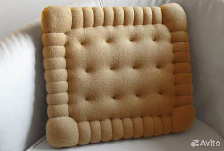 Подушка печенье. Подушка декоративная