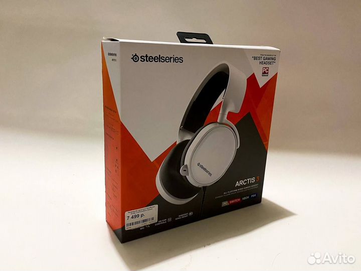 Наушники Steelseries arctis 3 белые