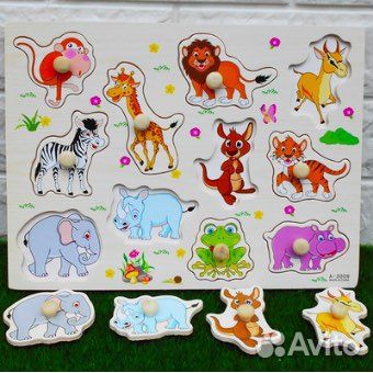 Деревянный сортер пазл