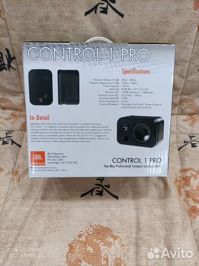 JBL Control 1 Pro Черные Студийные Мониторы